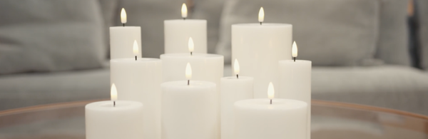 Elegante LED Kerzen in Weiß von Deluxe Homeart bei Adelheid