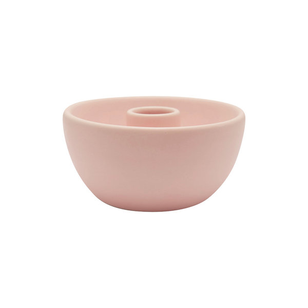 Keramik Kerzenhalter Pale Pink, small, round, von Greengate