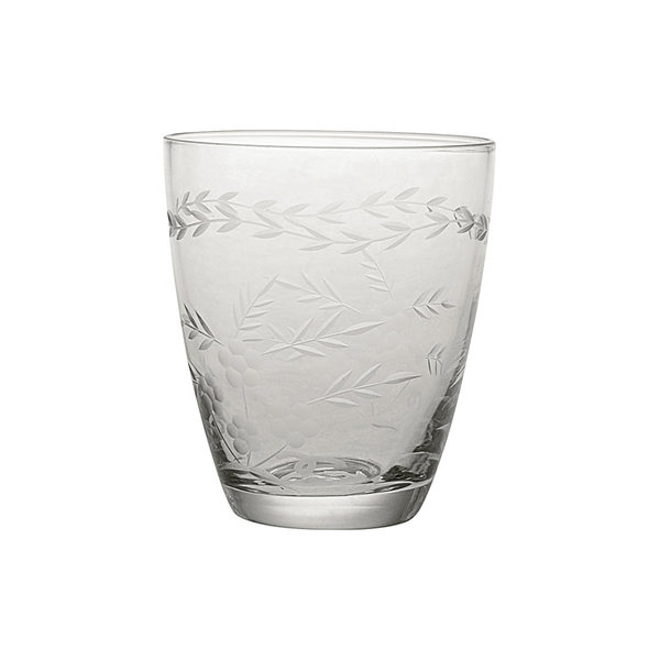 Wasserglas with cutting, geschliffen, von Greengate
