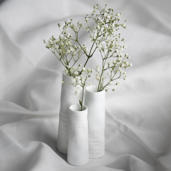 Mini Vasen 3er Set, Raumpoesie, Weiß, von Räder