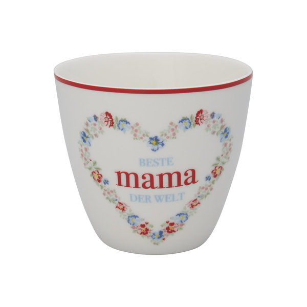 Latte Cup Heart Mama White von Greengate