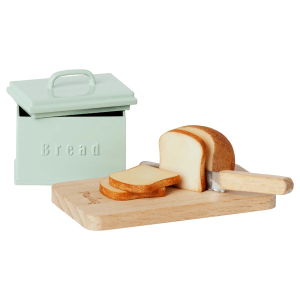 Miniatur Brot Box mit Schneidebrett und Messer von Maileg FS 24