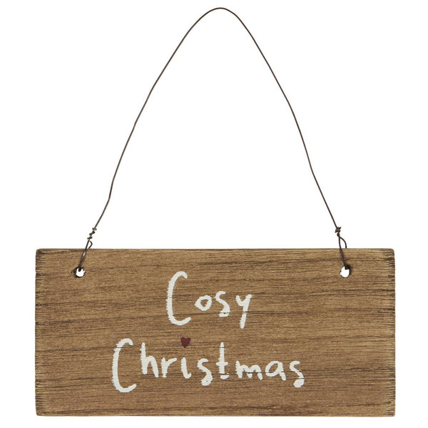 Holzschild Cosy Christmas, zum Aufhängen von IB Laursen
