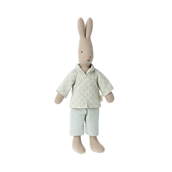 Hasenjunge „Rabbit" Pyjamas Hellblau-Weiß, Size 1 von Maileg, 27 cm