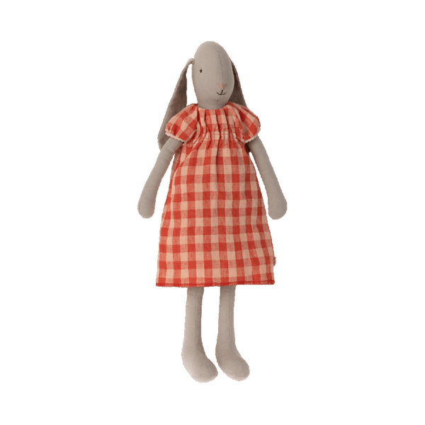 Hasenmädchen - Bunny, Dress rot-kariert, Size 3, von Maileg, 42 cm