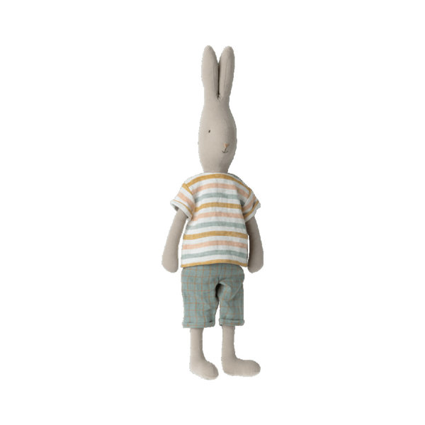Hasenjunge Rabbit Pants and Shirt, geringelt, Size 4 von Maileg, 63 cm