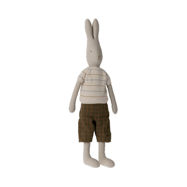 Hasenjunge Rabbit Pants and Knitted Sweater, geringelt, Size 5 von Maileg, 75 cm
