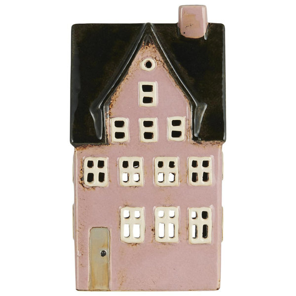 Haus für Teelicht Nyhavn, rosa, 1 Dachfenster von IB Laursen
