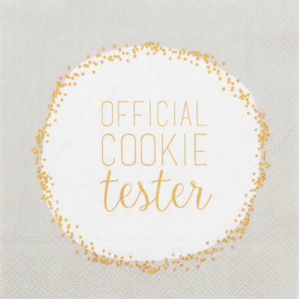 Cocktailservietten - Official cookie tester - von Räder