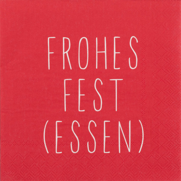 Papierservietten - Frohes Fest (Essen) - von Räder