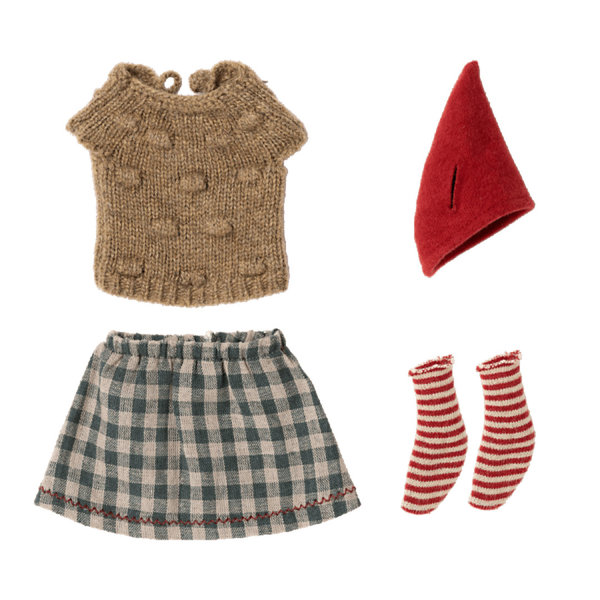 Weihnachtskleidung für Medium Maus Mädchen von Maileg HW 22