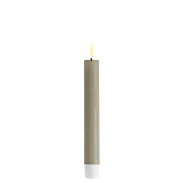 Stabkerze sand, Real Flame, LED, Ø 2,2 cm, H 15 cm von Deluxe Homeart