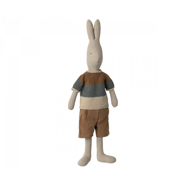 Kaninchen Größe 4 Klassisch Strickhemd mit Blockstreifen und Shorts 62 cm von Maileg FS 23