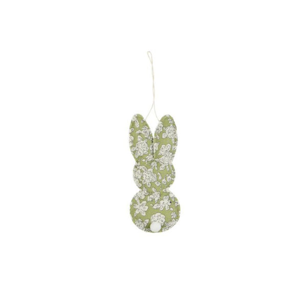 Osterhase zum Aufhängen, Grün mit weißen Blumen von IB Laursen FS 24