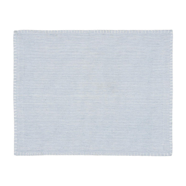 Setzgedeck staubig blau mit weißen Randnähten von IB Laursen FS 24